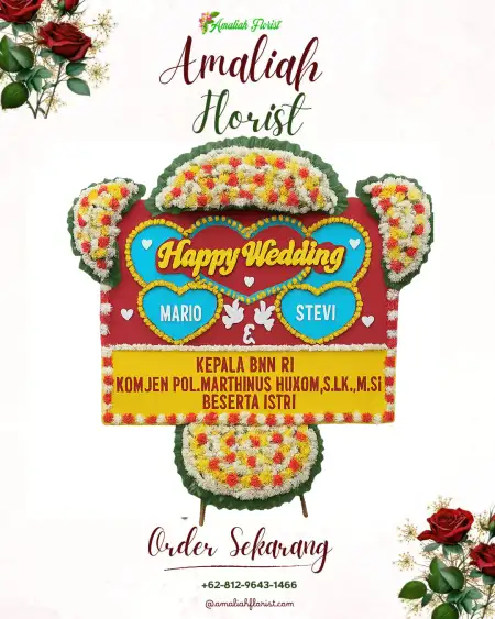 Papan Bunga Pernikahan Samaran